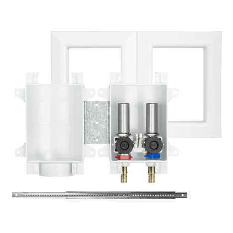 Sioux Chief 696-2313XF OxBox™ Washing Machine Outlet Box with MiniRester™ Water Hammer Arresters, ½" PEX F1870 Connection