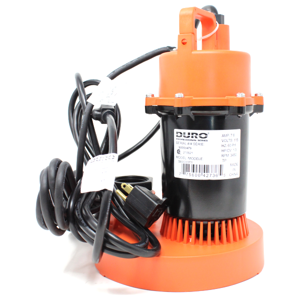 Duro 8093 DSB250 Titan Basement Submersible Sump Pump 1/3 HP - Tethered Float