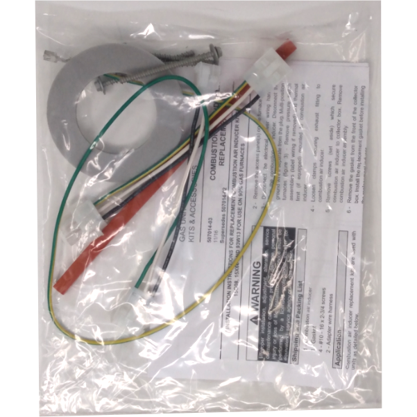Lennox 93W13 Combustion Air Flue Exhaust Draft Inducer Blower Assembly Kit - Alternate / Replacement Part Numbers: 73W44, 702113118C, 103618-03, LB-94724AE, LB-94724Y