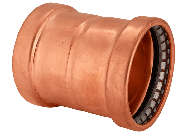 BMI 4" Wrot Copper Press-Fit Coupling Dot Stop Fitting Item 47012 
