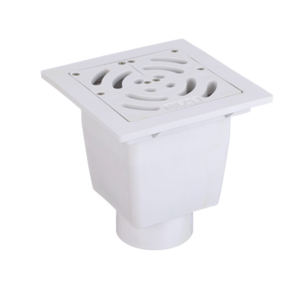 MIFAB FS520-30 8" Square x 6" Deep PVC Floor Sink