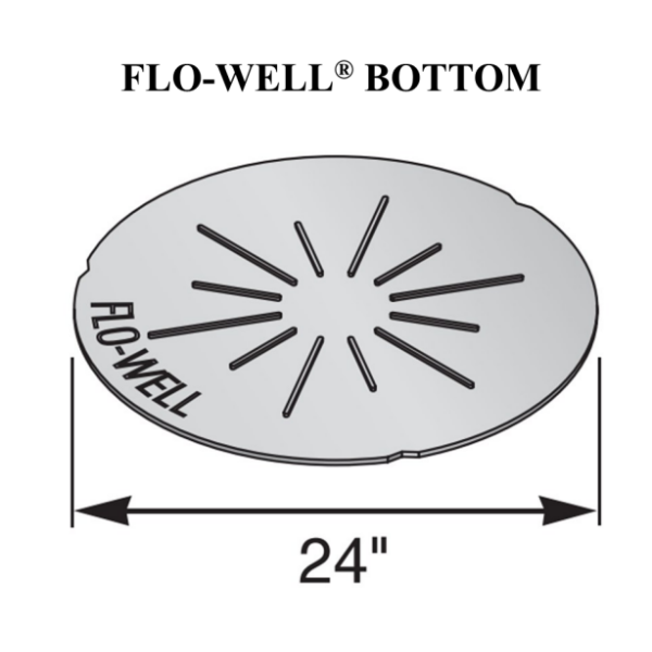  NDS FWBP24 24" Diameter Flo-Well Bottom Drain Pan