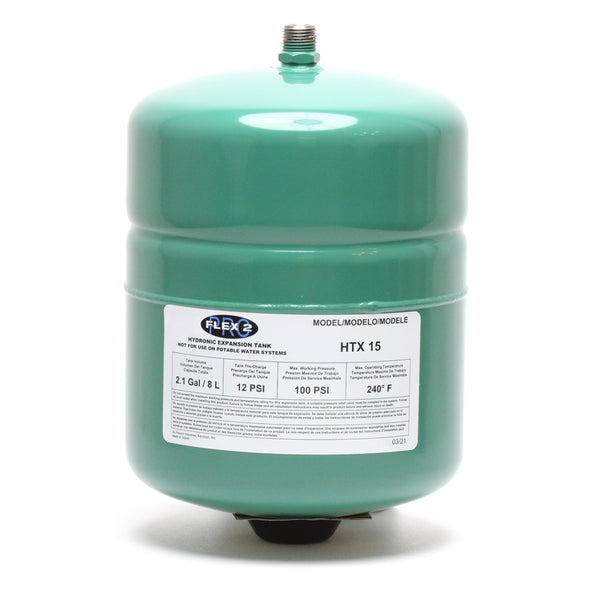 Flexcon HTX-15 Hydronic Expansion Tank 2.1 Gallons - 1/2