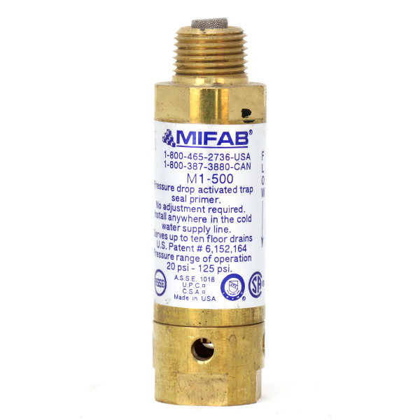MIFAB M-500 Series Pressure Drop Activated Trap Seal Primer