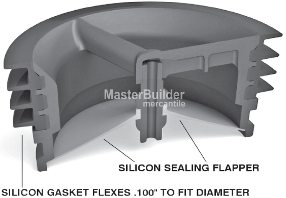 MIFAB MI-GARD-4 Floor Drain Trap Seal For 4" Pipe Size