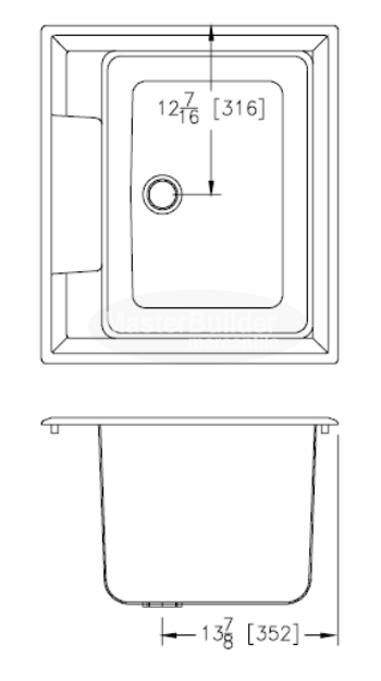 Zurn MS2624 Composite Counter Top Drop in Service Sink