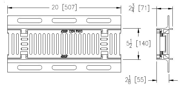 Zurn P6-FGF 6" Wide Ductile Iron Frame and Grate Class F