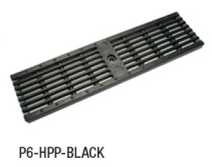 Zurn P6-HPP-BLACK 6" Wide Heel-Proof Linear Slotted HDPE Grate Class A Black