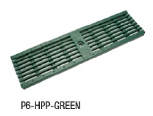 Zurn P6-HPP-GREEN 6" Wide Heel-Proof Linear Slotted HDPE Grate Class A Green