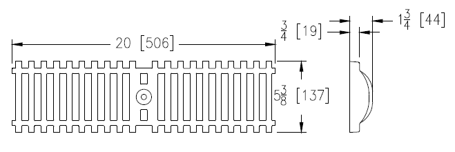 Zurn P6-SBG 6" Wide Stainless Steel Decorative Cast Bar Grate Class E