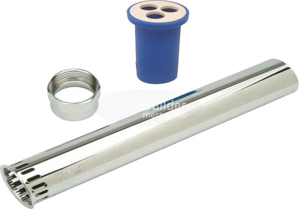 Zurn P6000-2-A-AA-CP 1-1/2" x 21" Flush Tube w/ Vacuum Breaker and Tube Nut for Water Closet Flush Valves