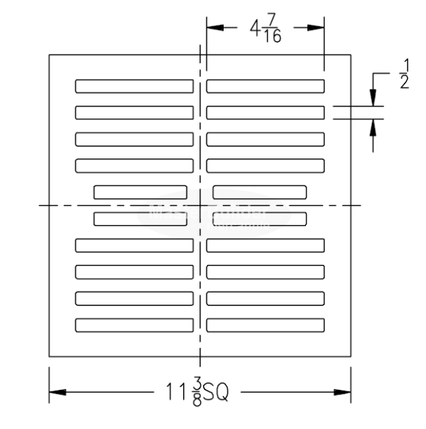 Zurn P610-Grate Z610 Series Replacement Cast Iron Slotted Grate - IN STOCK