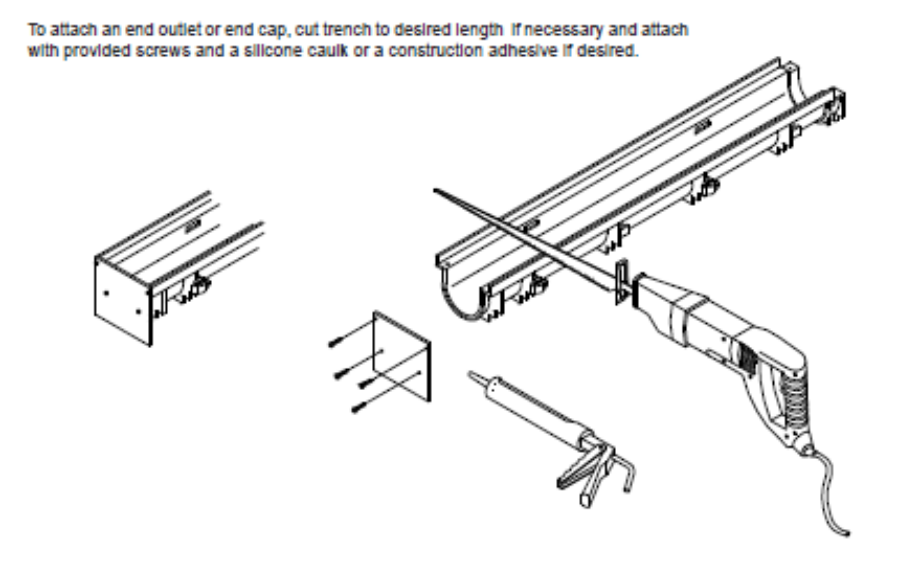 Zurn Z884-E1 Trench Drain Close End Cap