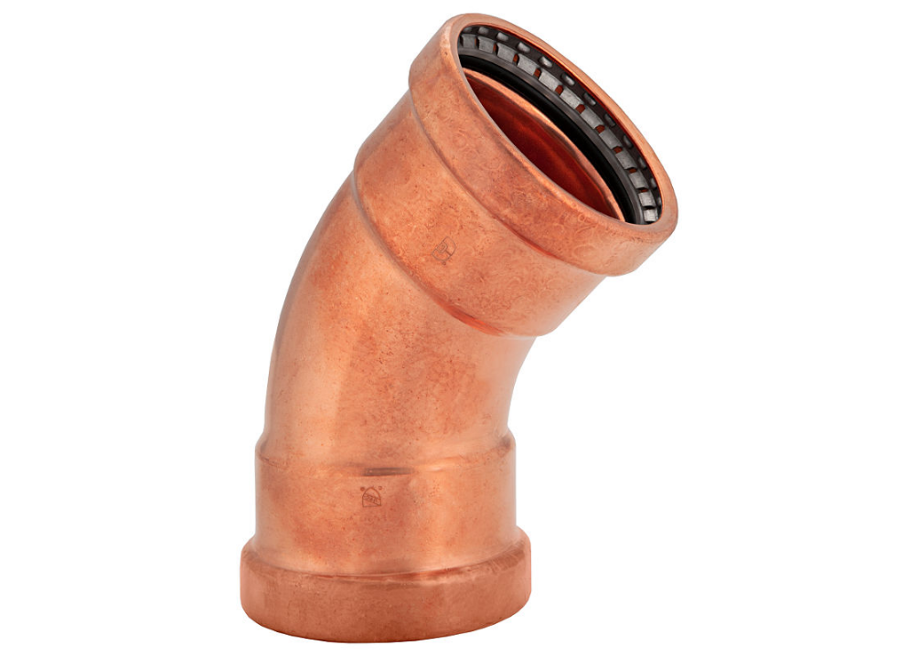 BMI 3/4" Wrot Copper Press-Fit 45 Degree Elbow Fitting Item 47205 