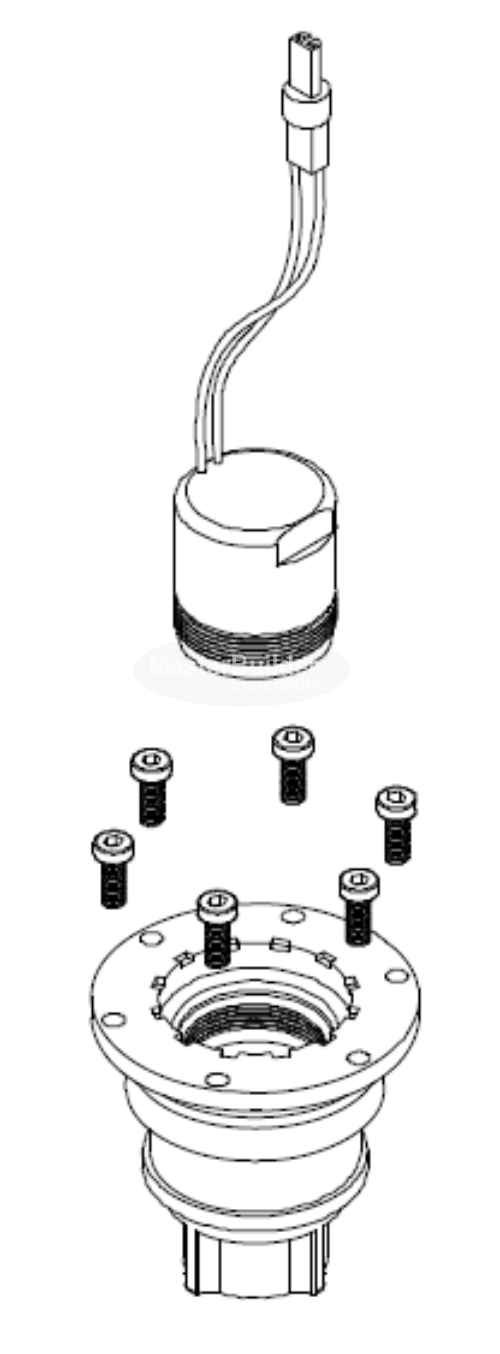 Zurn PTS6200-PC Water Closet Flush Valve Piston, Cover & Solenoid w/ Screws Repair Kit