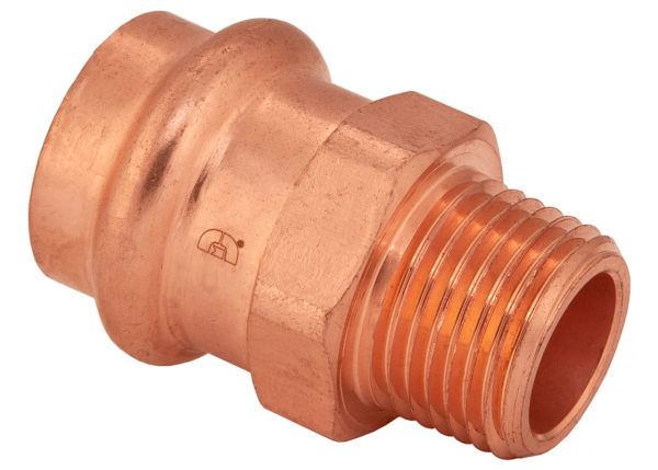 BMI 3/4" x 1/2" Wrot Copper Press-Fit PxMIPS Reducing Adapter Fitting Item 47823