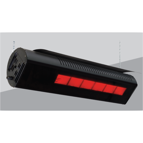 Beacon-Morris RBW Series Tinted Ceramic Glass Infrared Patio Heaters - Wind and Rain Resistant