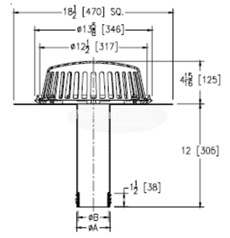 Zurn RD2150-FS Flat Sump Replacement / Retrofit Roof Drain