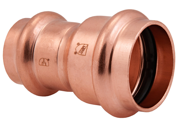 BMI 1-1/4" x 1/2" Wrot Copper Press-Fit Reducing Coupling Fitting Item 47033 