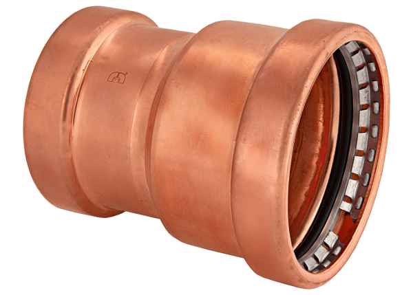 BMI 4" x 2" Wrot Copper Press-Fit Reducing Coupling Fitting Item 47058 