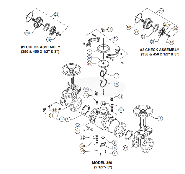 Zurn Wilkins RK212-350 Check Rubber Repair Kit