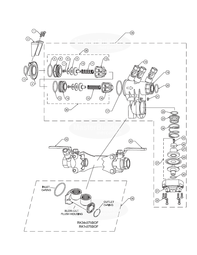 Zurn Wilkins RK34-375 Complete Repair Kit