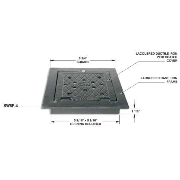 MIFAB SW6 SW6P 6-3/4" x 6-3/4" SIDEWALK ENCLOSURE BOX