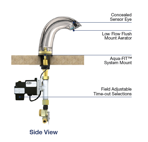 Zurn Z6950-XL-IM-S-SSH Aqua-FIT® Single Post Mixing Electronic Faucet