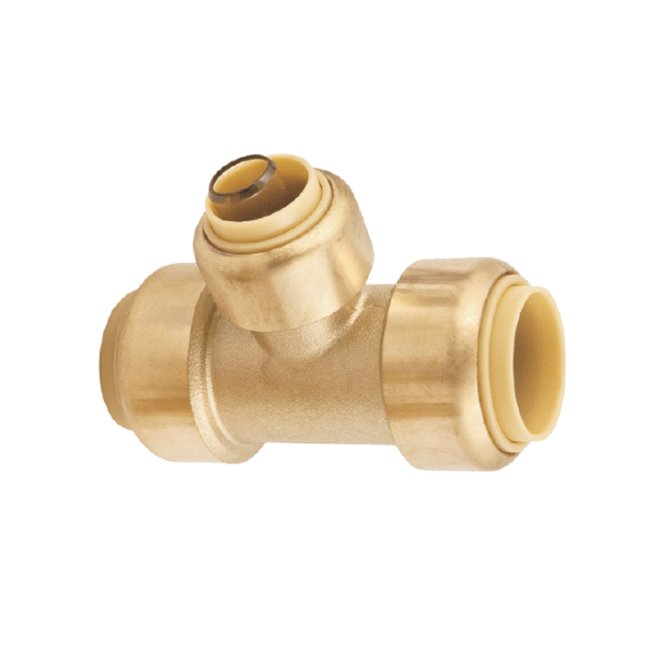 BMI 1" x 1" x 3/4" Brass Push-Fit Reducing Tee Fitting Item 38438