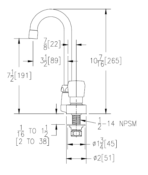 Zurn Z866A0-XL 4" Centerset Metering Faucet with 3-1/2" Gooseneck