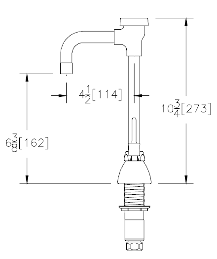 Zurn Z831T4-XL Lead-Free Widespread Faucet with 4-1/2" Vacuum Breaker Spout and 4" Wrist Blade Handles