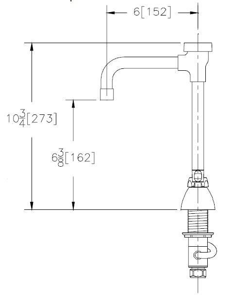 Zurn Z831U1-XL Lead-Free Widespread Faucet with 6" Vacuum Breaker Spout and Lever Handles