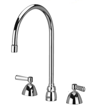 Zurn Z831C1-XL Lead-Free Widespread Faucet with 8" Gooseneck and Lever Handles