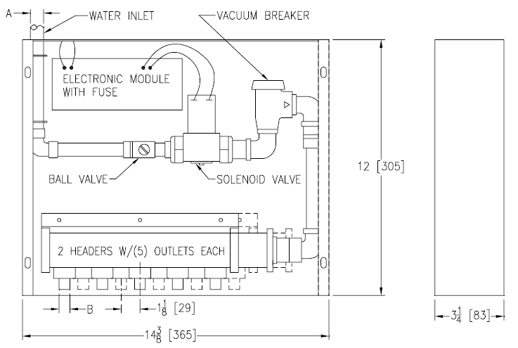 Zurn Z1020-10 Electronic Trap Primer, 10-Port Header