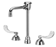 Zurn Z831T4-XL Lead-Free Widespread Faucet with 4-1/2" Vacuum Breaker Spout and 4" Wrist Blade Handles