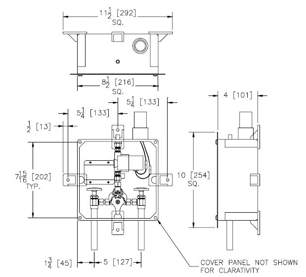 Zurn P6900-AL-BX9 Aluminum Enclosure Box for Z6900 Series Sensor Faucets