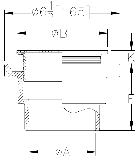 Zurn ZN211-B-P Non-Membrane Floor Drain w/ Medium Duty Round Nickel Bronze Strainer