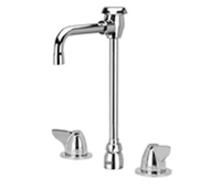 Zurn Z831T3-XL Lead-Free Widespread Faucet with 4-1/2" Vacuum Breaker Spout and Dome Lever Handles