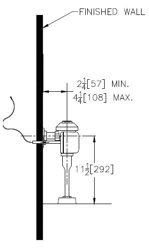 Zurn ZEMS6003AV-IS 1.5 GPF Exposed Hardwired Automatic Sensor Flush Valve Urinal with Integral Sensor