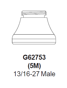Zurn G62753 (5M) 2.0 GPM Rosette Spray Outlet Male