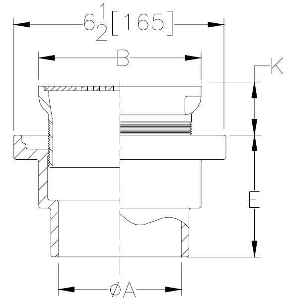 Zurn ZN211-Y-P Non-Membrane Floor Drain w/ Medium Duty Square Nickel Bronze Strainer