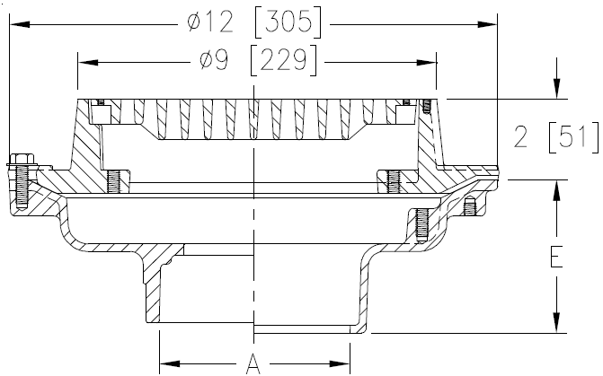 Zurn Z550 / ZB550 / ZN550 9" Diameter Medium-Duty Floor Drain