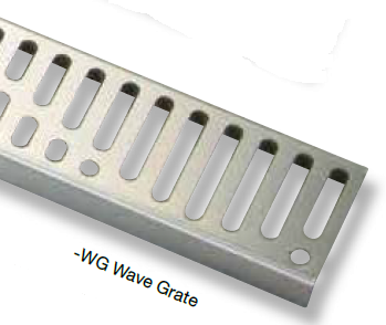 Zurn ZS880-36 Stainless Steel Linear Shower Trench Drain - 36" Long -WG Wave Grate
