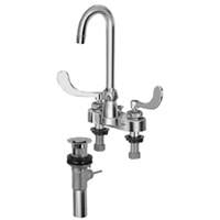Zurn Z812A4-XL-P Lead-Free 4" Centerset Faucet with 3-1/2" Gooseneck, 4" Wrist Blade Handles and Pop-Up Drain