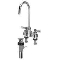 Zurn Z812B1-XL-P Lead-Free 4" Centerset Faucet with 5-3/8" Gooseneck, Lever Handles and Pop-Up Drain