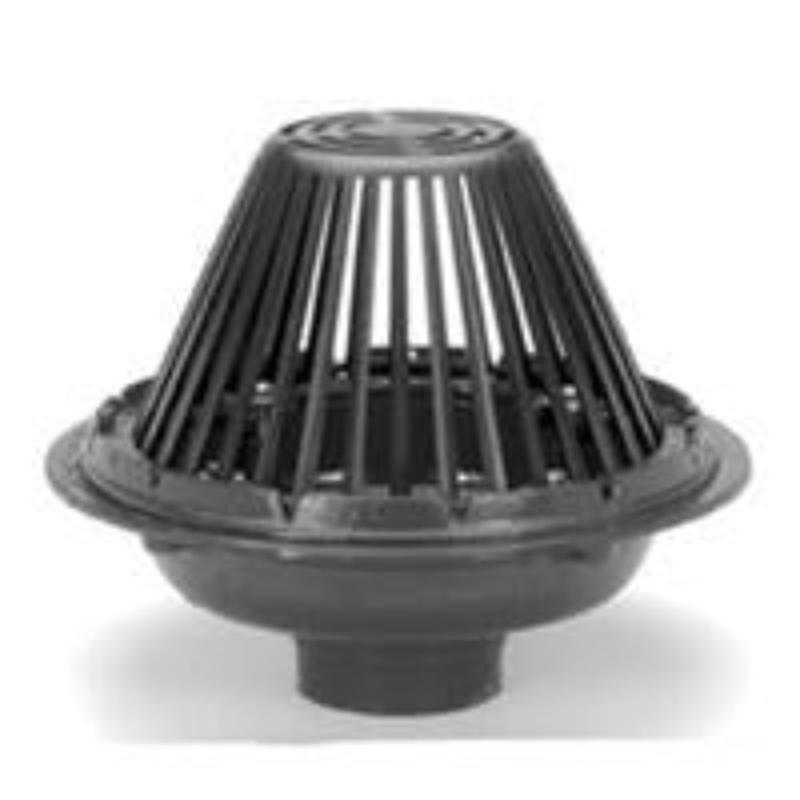 Zurn Z100 15" Diameter Roof Drain Series - Poly Plastic Dome Strainer