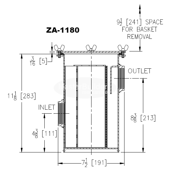 Zurn Z1180 Solids Interceptor, Under-Counter