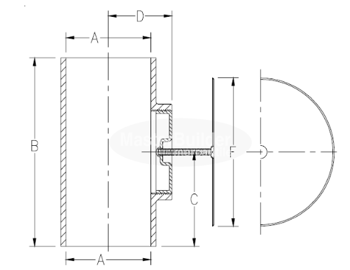 Zurn Z1446 Cleanout Tee with Round Wall Access Cover