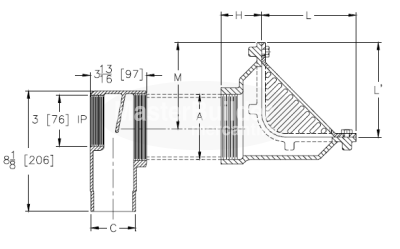 Zurn Z187 / Z189 -DA Downspout 6"