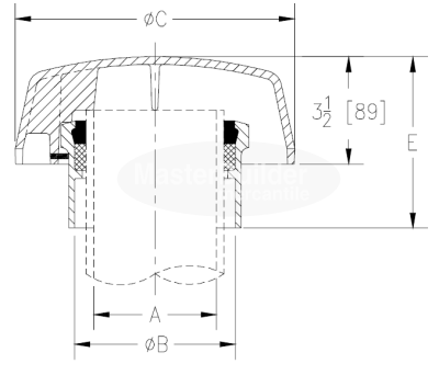 Zurn Z193 Vandal-Proof Hooded Vent Cap